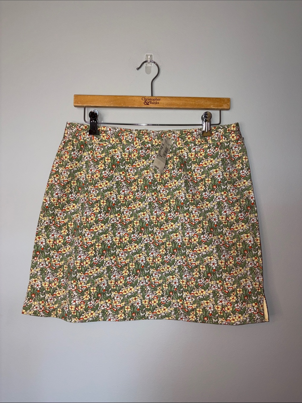 American Eagle Outfitters Green Floral Mini Skirt 8